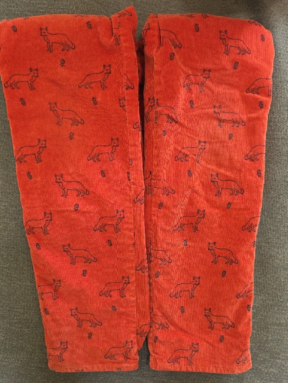 Orange Fox Print Pull-On Lined Pants - Picture 7 of 9